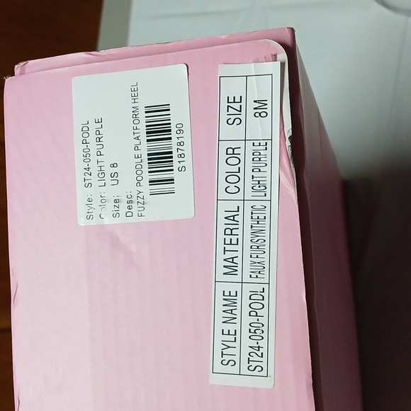 Dolls Kill Sugar Thrillz Purple Fur Plush Poodle Clear Acrylic Platform Heels 8 - Picture 15 of 16